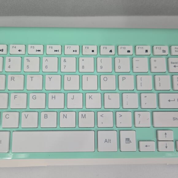 JoyAccess Slim Wireless JKB2B Keyboard & Mouse Combo - Aqua w/White Keys - Picture 4 of 16